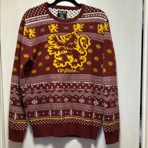 Box Lunch Harry Potter Gryffindor Adult Ugly Christmas Sweater M